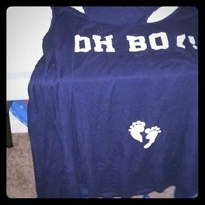 Navy blue maternity shirt